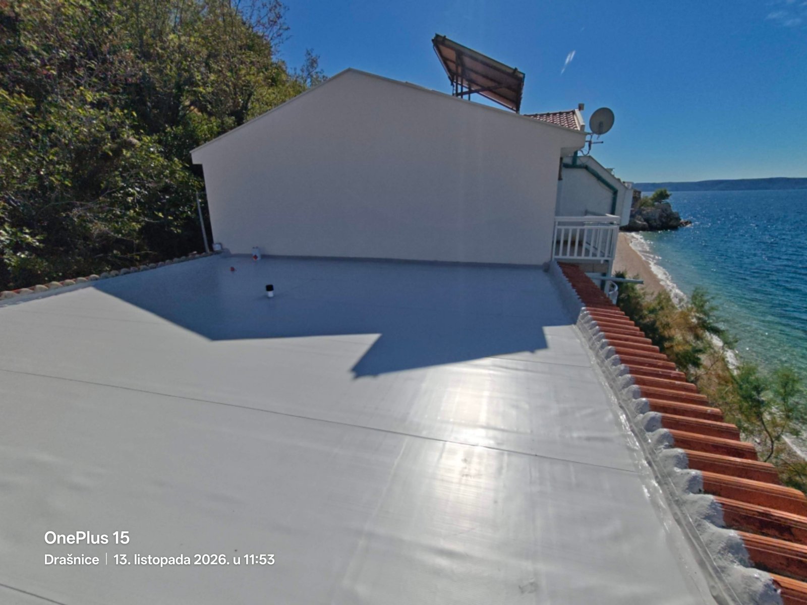 Hidroizolacija ravnog krova Drašnice 80 m² BauderTHERMOFOL U15