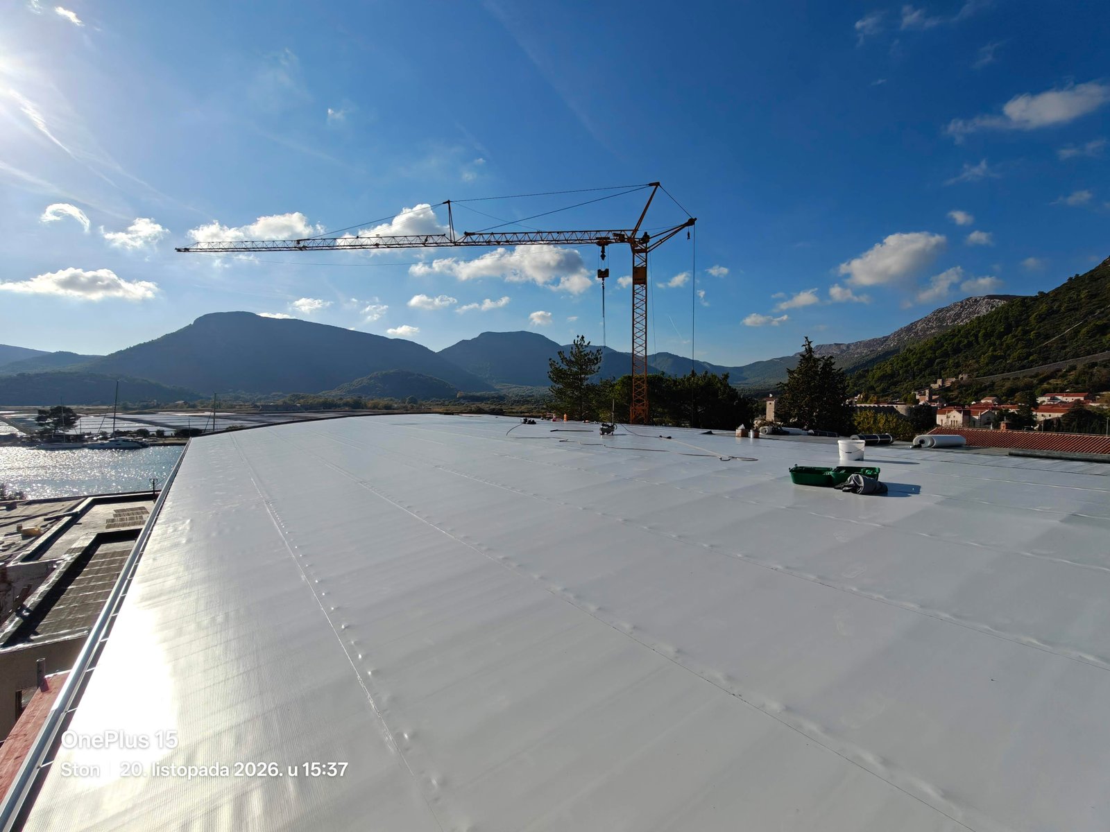 Hidroizolacija krova školske dvorane OŠ Ston 900 m² – BauderTHERMOFOL U15