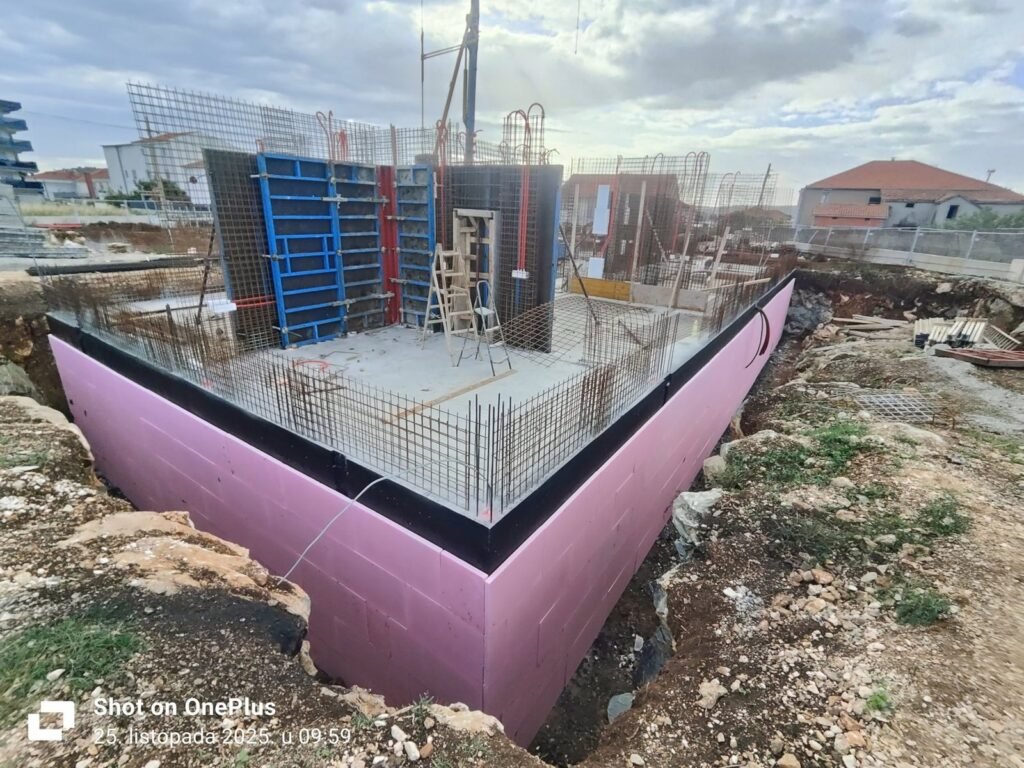Hidroizolacija temelja – Trogir, 1.200 m²