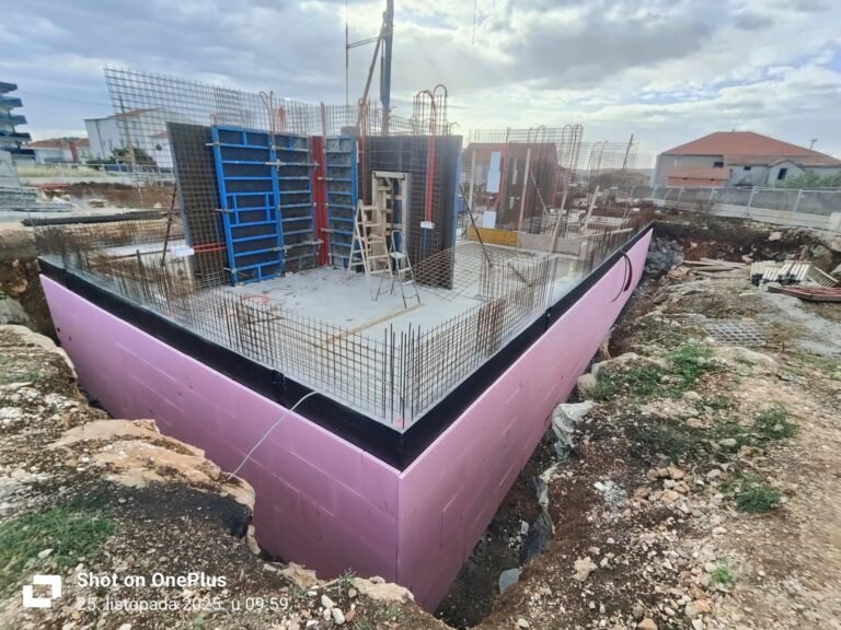 Hidroizolacija temelja Trogir – 1.200 m² | Reference